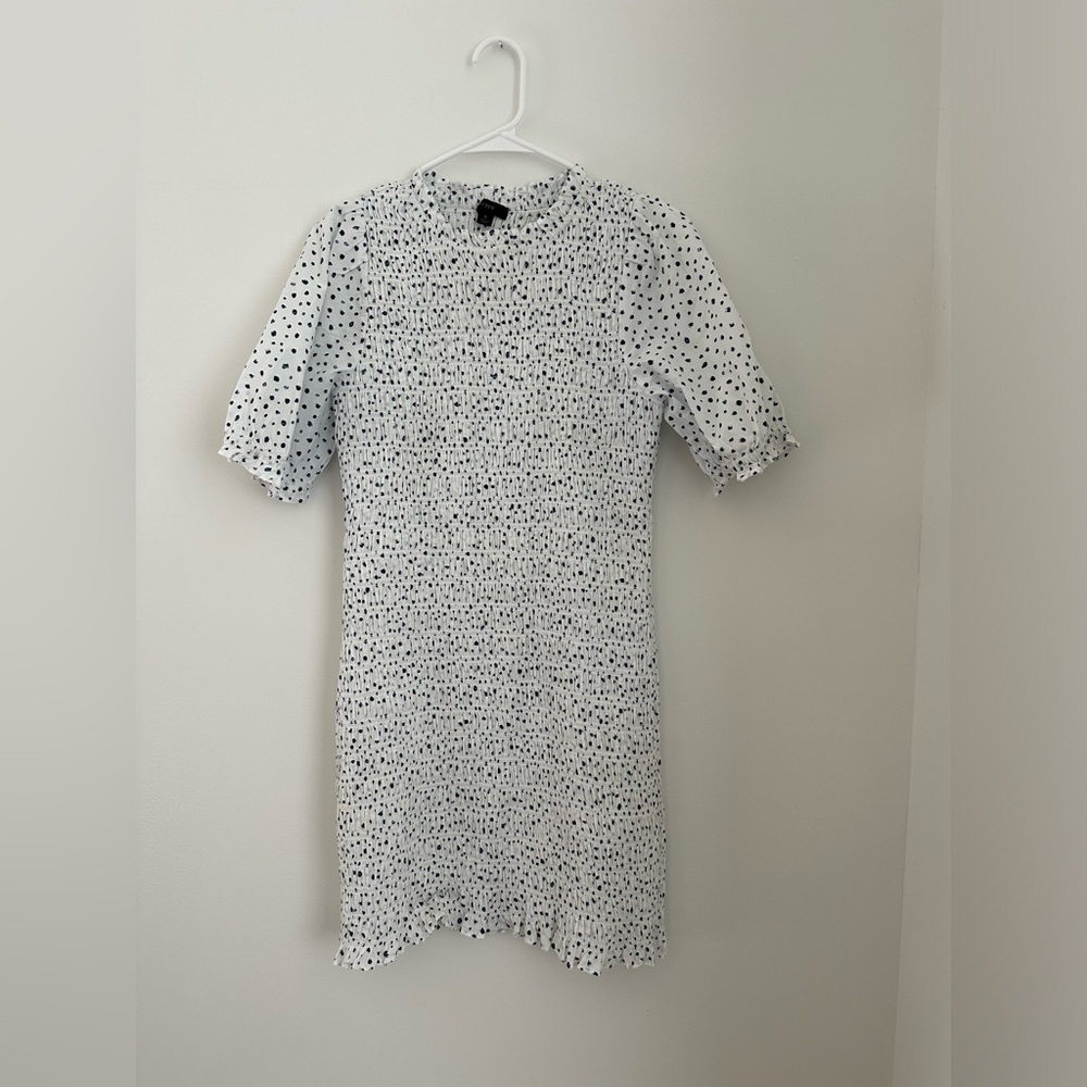 Jcrew navy and white dress